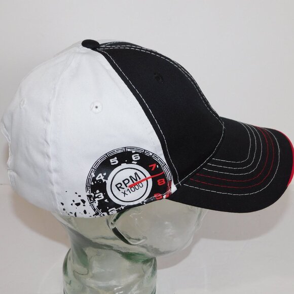 HONDA RPM X1000 Full Fit OS Adjustable Hat Cap Black White - Picture 9 of 11